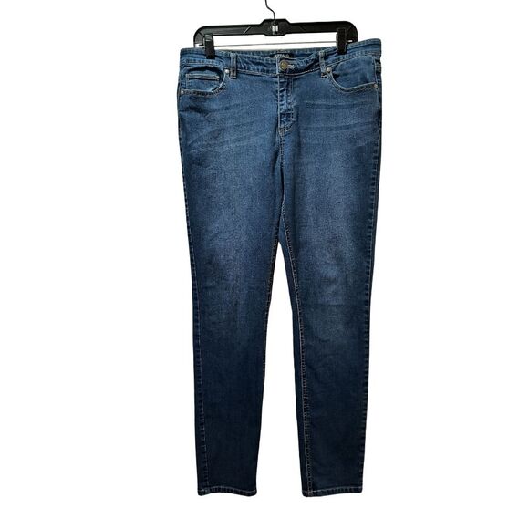 Buffalo David Bitton Francesca Mid Rise Skinny Stretch Jeans 12/32 Blue 33x30 - Picture 1 of 6